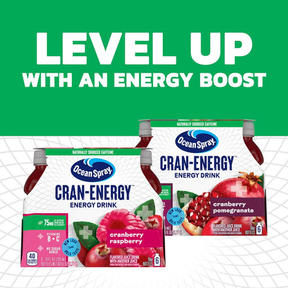 Ocean Spray® Cran-Energy™ Cranberry Raspberry Natural Energy Drink – No High Fructose Corn Syrup Formula for Parents Seeking Better-For-Kids Options