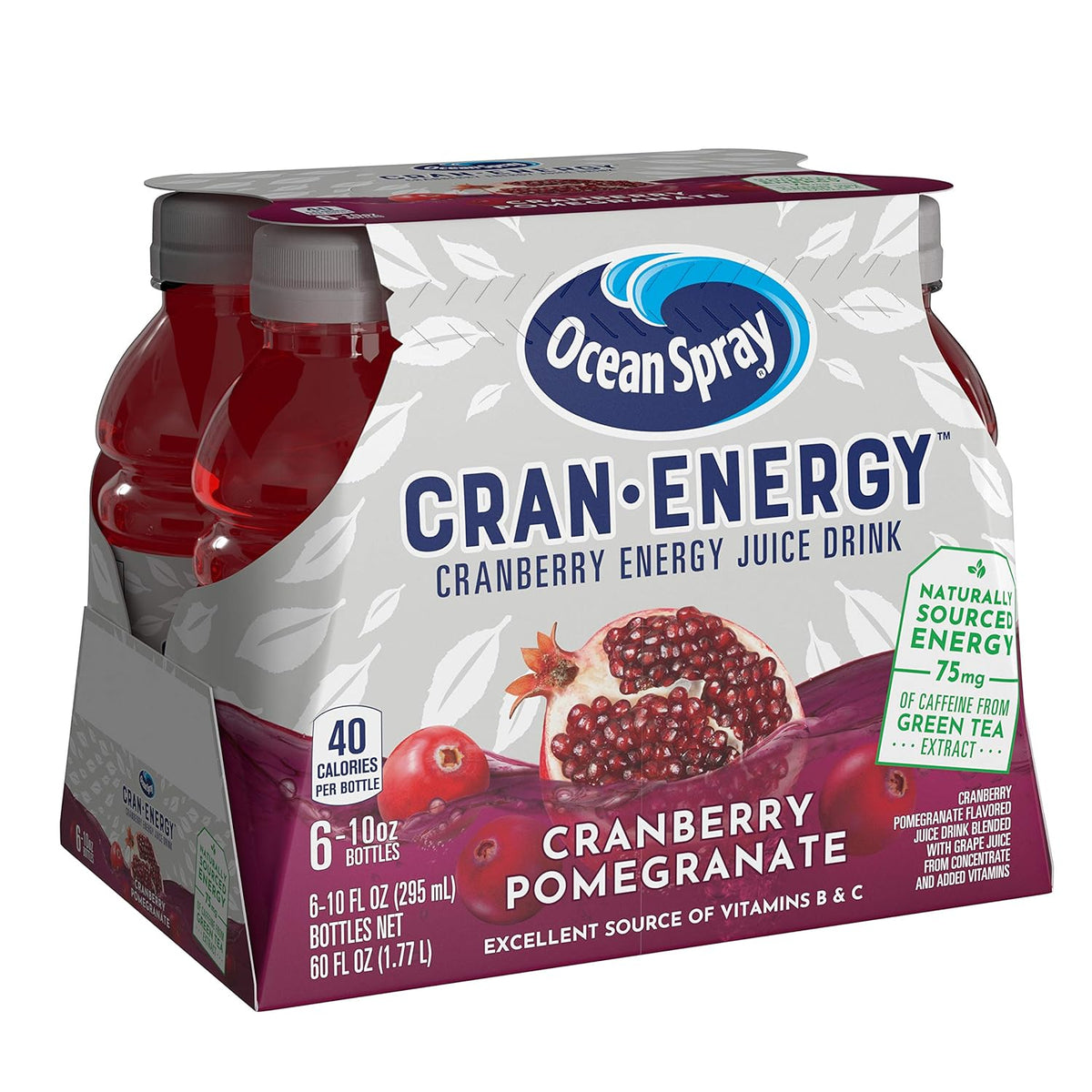 Ocean Spray® Cran-Energy™ Cranberry Raspberry Natural Energy Drink – No High Fructose Corn Syrup Formula for Parents Seeking Better-For-Kids Options