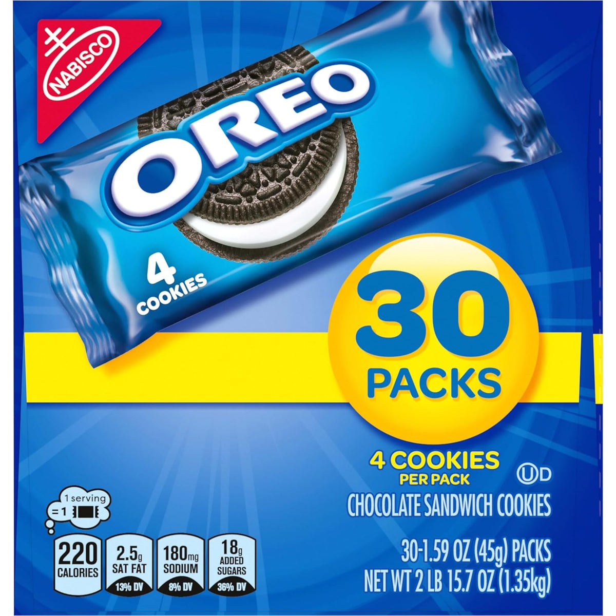 OREO Chocolate Sandwich Cookies Snack Packs – Birthday Party Favor and Gift Bag Snack for Guests