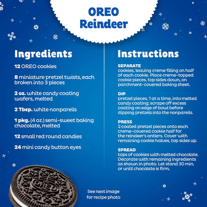 OREO Joy! Winter Embossed Cookies with Red Creme – After-School Snack Surprise for the Holiday Season