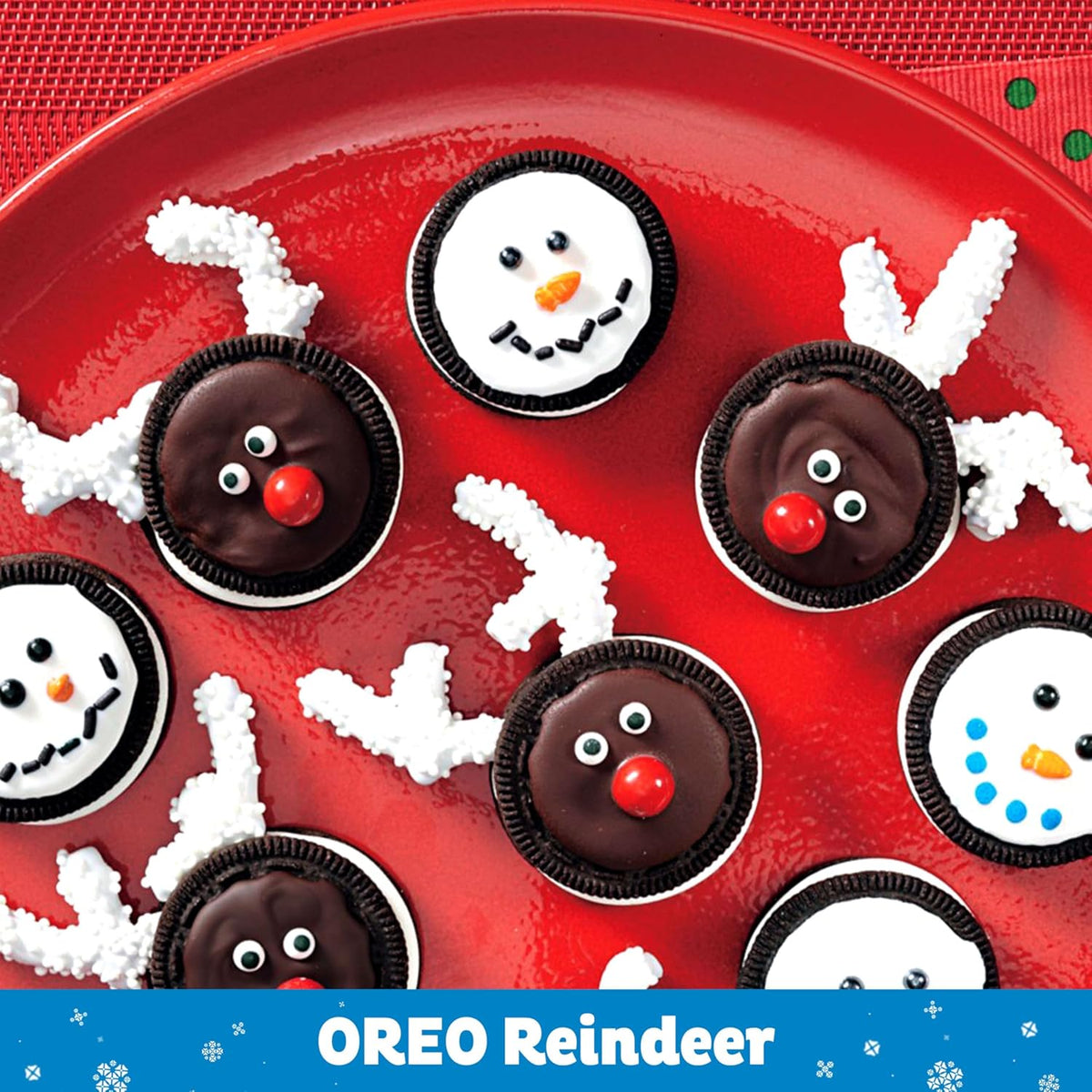 OREO Joy! Winter Embossed Cookies with Red Creme – After-School Snack Surprise for the Holiday Season