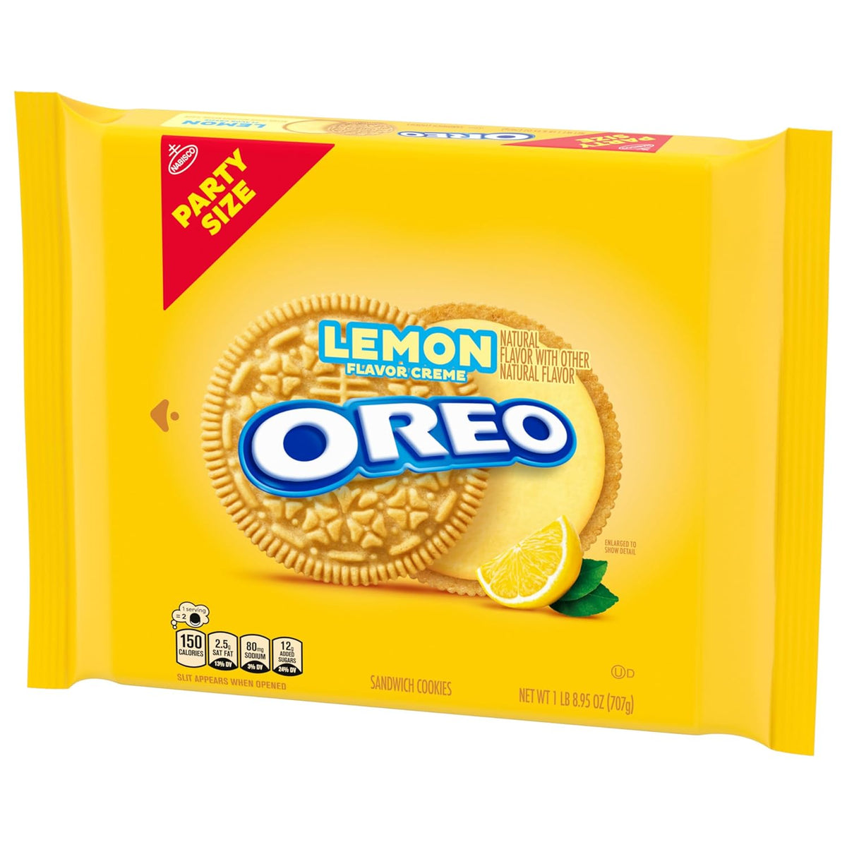 OREO Lemon Creme Cookies – Bright Flavor Pick-Me-Up for Afternoon Breaks, Party Size 24.95 oz Bulk