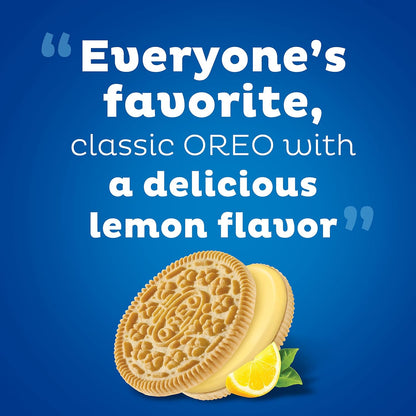 OREO Lemon Creme Cookies – Bright Flavor Pick-Me-Up for Afternoon Breaks, Party Size 24.95 oz Bulk