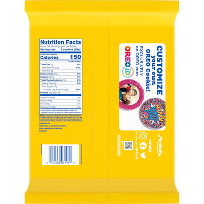 OREO Lemon Creme Cookies – Bright Flavor Pick-Me-Up for Afternoon Breaks, Party Size 24.95 oz Bulk
