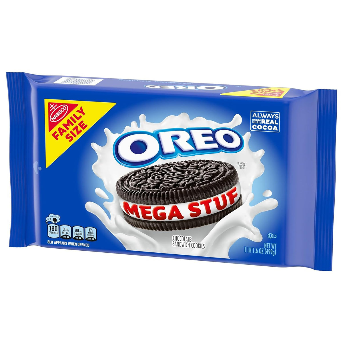 OREO Mega Stuf Cookies – Study Break Reward and Late-Night Work-from-Home Treat, 17.6 oz Family Size