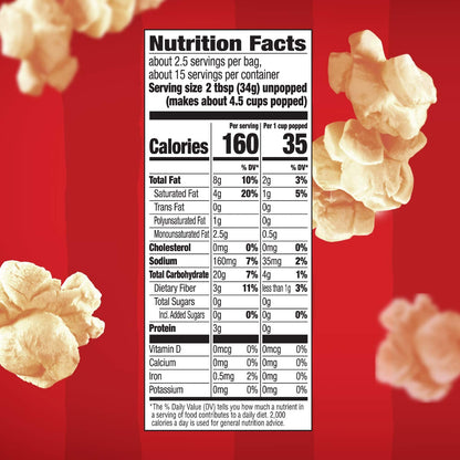 Orville Redenbacher's Kettle Corn Popcorn – Pre-Portioned Treat for Afternoon Work Breaks