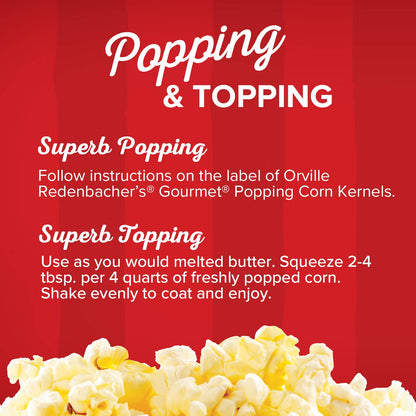 Orville Redenbacher's Popcorn Oil – Streamlined Home Theater Snack Essential for Less-Is-More Spaces