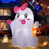 zukakii 5FT LED Ghost Inflatables – Thoughtful Halloween Gift for Parents Hosting Family Parties