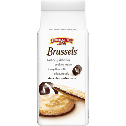 Pepperidge Farm Brussels Dark Chocolate Cookies – Portion-Controlled Indulgence for the Bedtime Reading Ritual, Calming Nightcap Treat