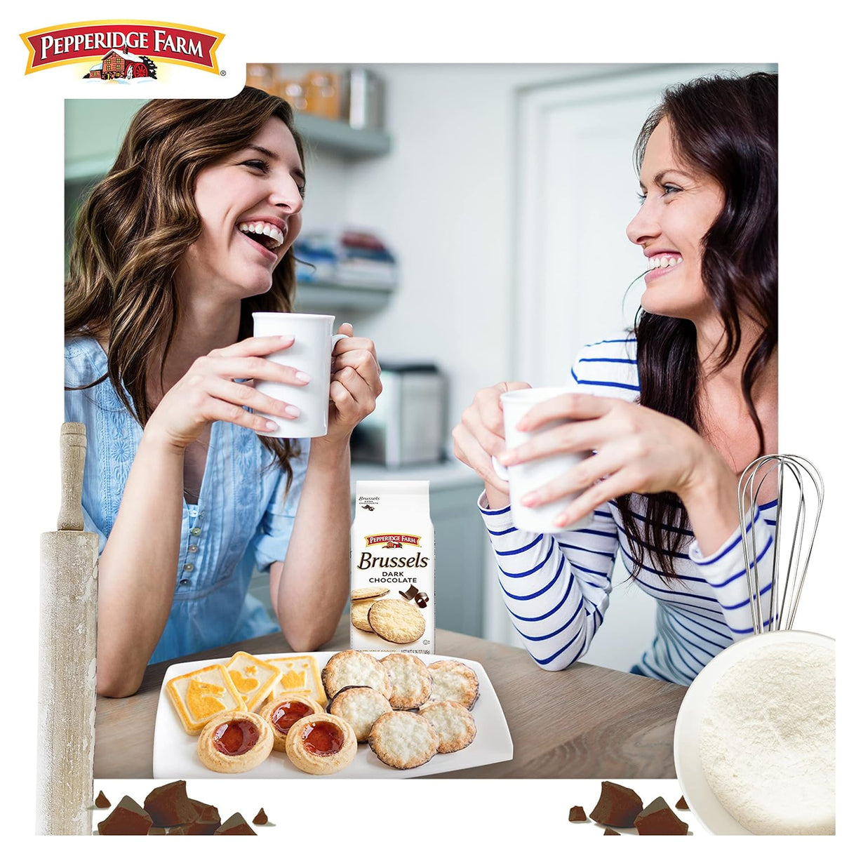 Pepperidge Farm Brussels Dark Chocolate Cookies – Portion-Controlled Indulgence for the Bedtime Reading Ritual, Calming Nightcap Treat