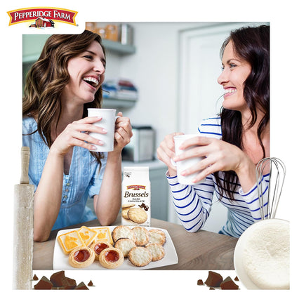 Pepperidge Farm Brussels Dark Chocolate Cookies – Portion-Controlled Indulgence for the Bedtime Reading Ritual, Calming Nightcap Treat