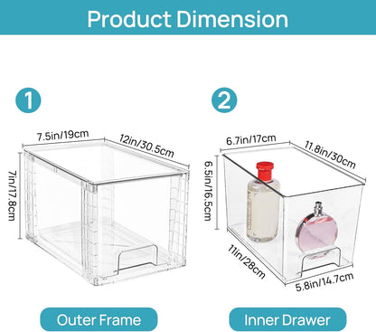 pet acrylic construction with 12" x 7.5" x 7" exterior dimensions