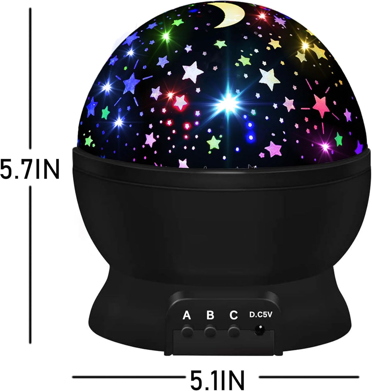 Pet & Kid Friendly Night Light – Battery & USB Powered Star Projector with No Open Flame, Ideal for Dark Room Comfort