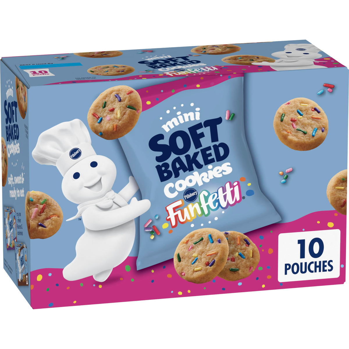 Pillsbury Mini Soft Baked Cookies – Travel-Friendly Grab-and-Go Cookie Snack Bags for Hiking, Car Rides & Outdoor Adventures