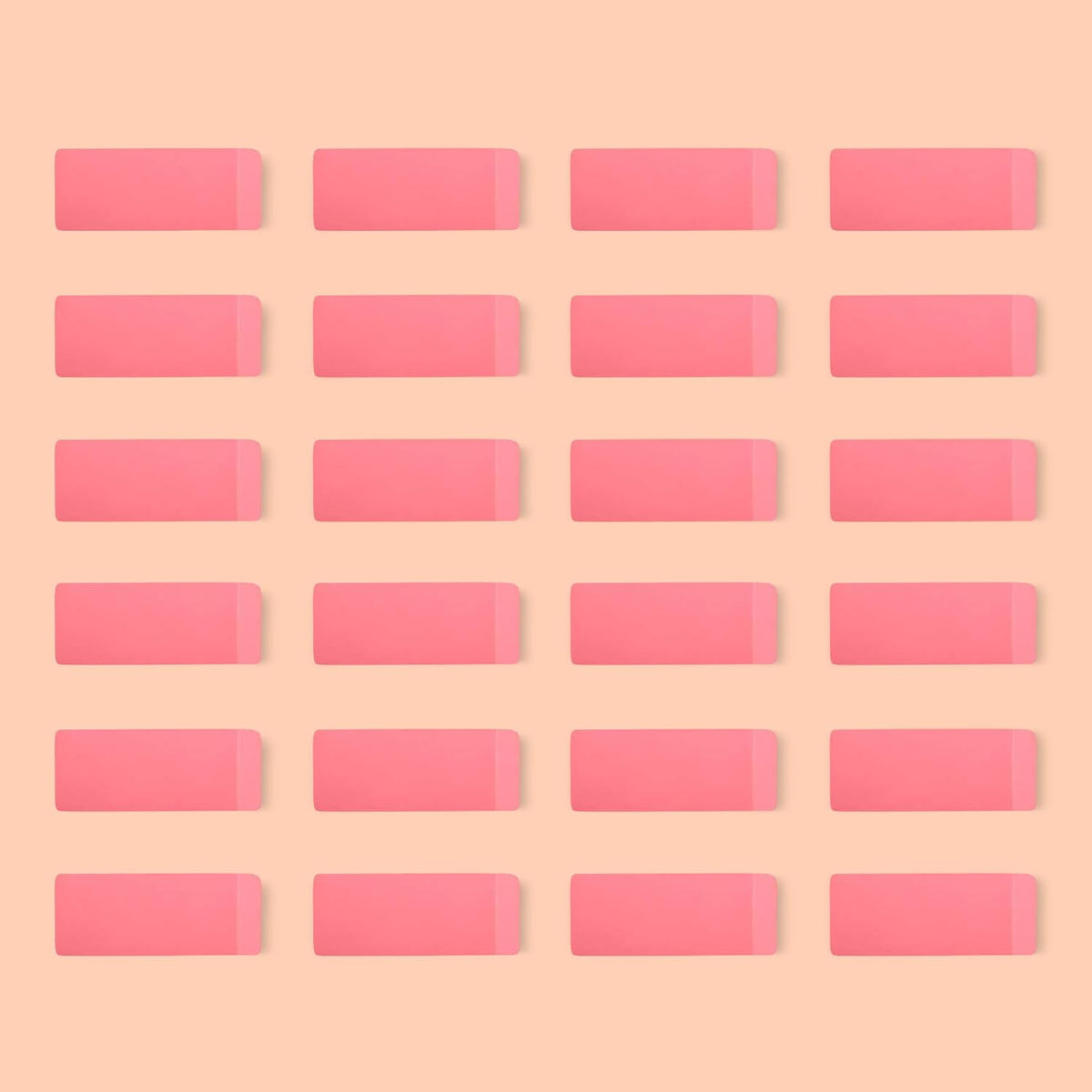 pink tpr (thermoplastic rubber) construction for classic eraser feel and reliable performance