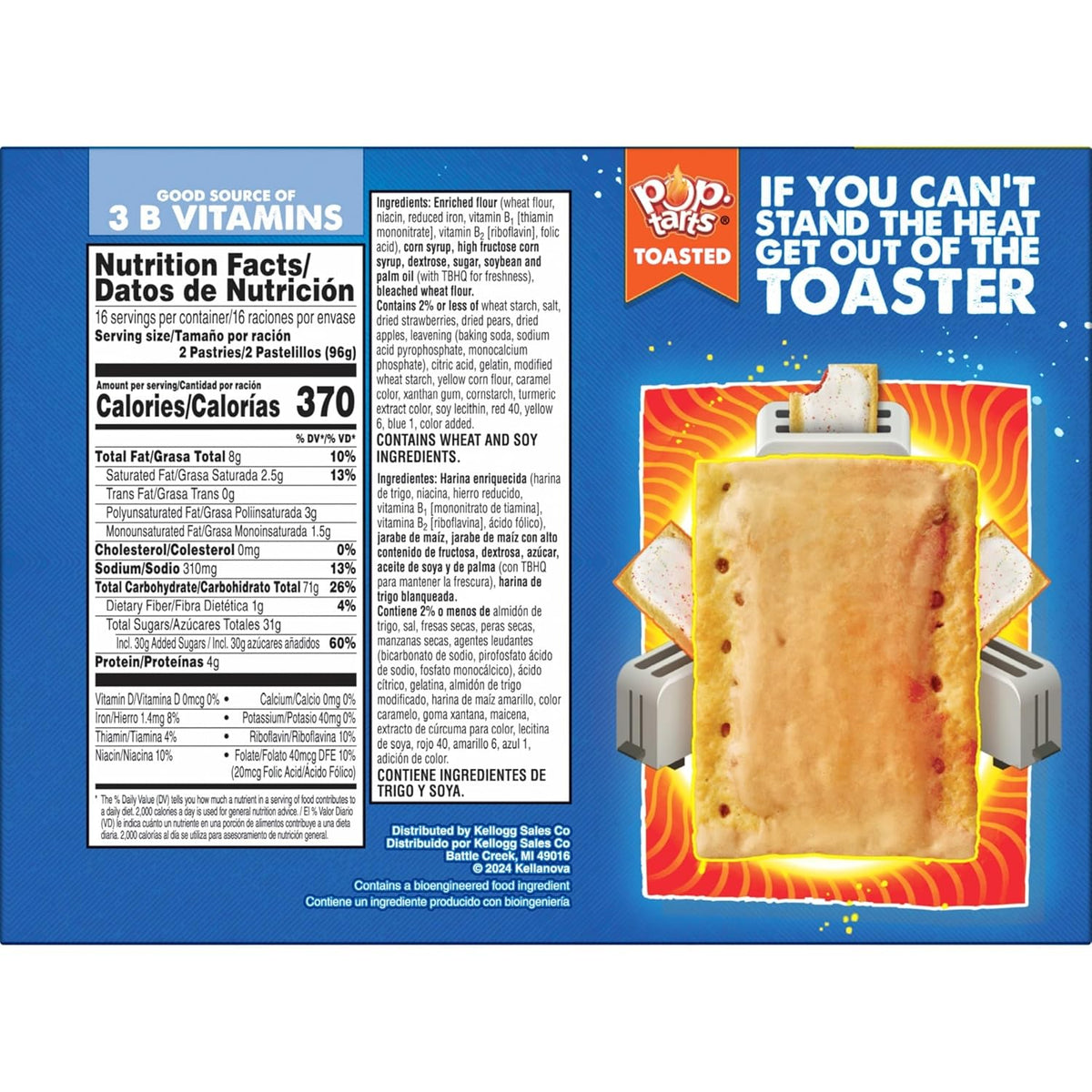 Pop-Tarts Toaster Pastries Frosted Strawberry 32ct – Pre-Sealed Twin-Pouches for Outdoor Adventures and Sports Games