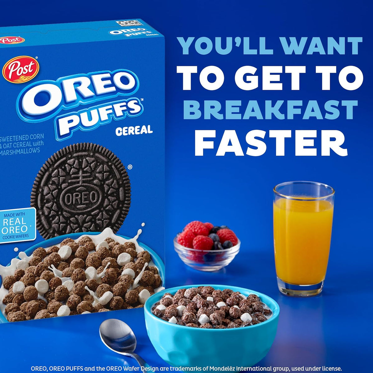 Post Oreo Puff Cereal – Brain-Fuel Marshmallow Snack for Homework Sessions and Office Desk Cravings, Pack of 2