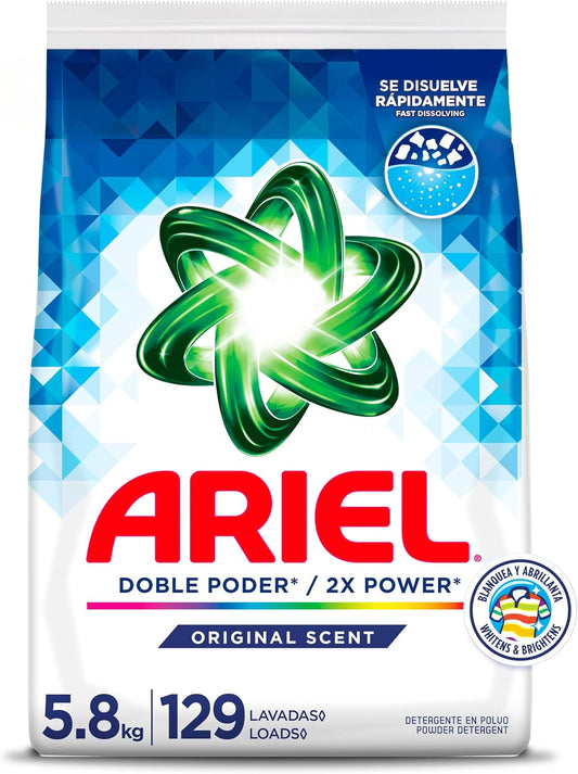 powder detergent form, 5.8 kg (204.58 oz) tub with 129 loads