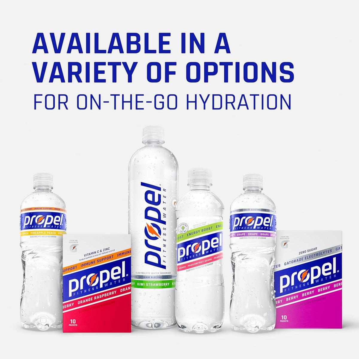 Propel Energy Boost Citrus and Berry Water – Light Refreshing Hydration for Stress-Free Afternoon Wellness, 16.9 fl oz, 12 Pack