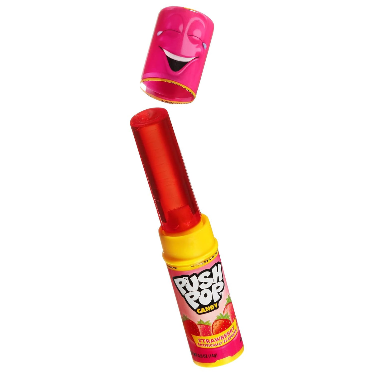 Push Pop Candy Lollipops – Birthday Gift Basket Stuffers, 24 Assorted Fruity Push-Pop Tubes