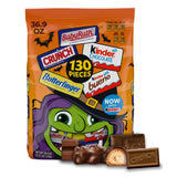 Butterfinger, CRUNCH, Baby Ruth & More Bulk Candy Assortment – Halloween Care Package for College Students and Neighbors, 130 Count