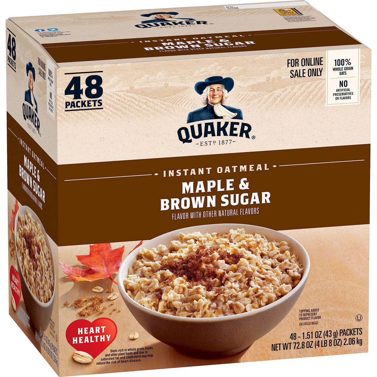 Quaker Immunity Instant Oatmeal – Study Session Quick Meal for Busy Professionals, Bulk 32 Pack No Artificial Flavors