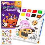 Yeolepor Halloween Basket Filler Gift for Children Ages 3-8, Portable Paint with Water Book and Sticker Kit