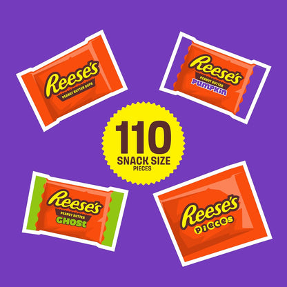 Reese's Halloween Candy Variety in Reusable Pumpkin Bowl – Seasonal Fall Home Decor for Mantel and Entryway Styling