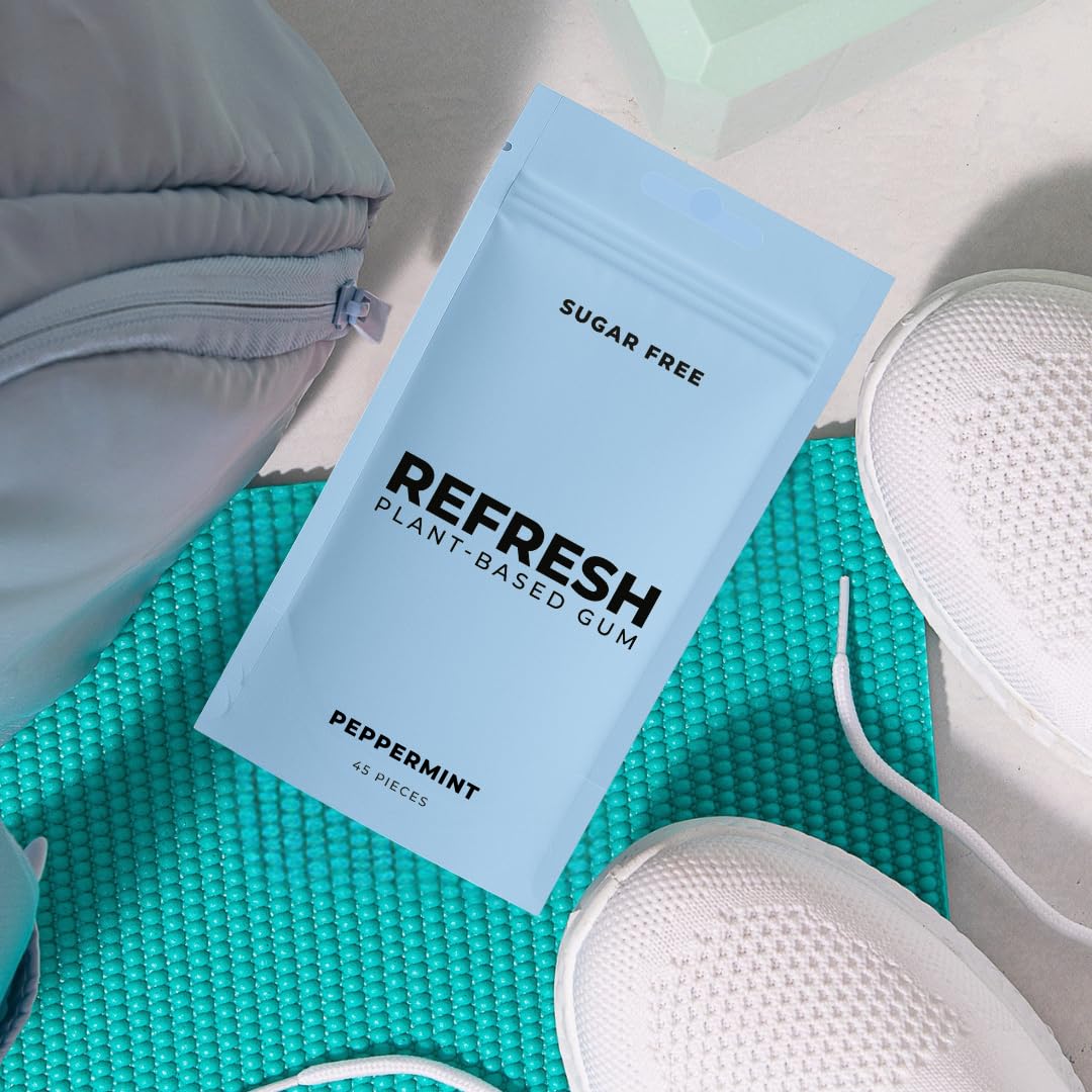 Refresh Gum Peppermint – Driver-Safe Freshening for Long Commutes, No Artificial Sweetener Pouch