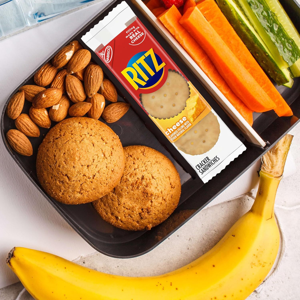 RITZ Cheese Sandwich Crackers, Parent-Approved Pantry Staple for Kids' Lunchboxes and After-School Snacking