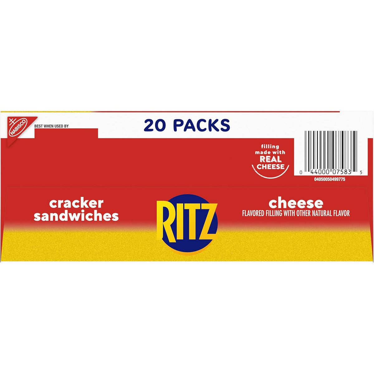 RITZ Cheese Sandwich Crackers, Parent-Approved Pantry Staple for Kids' Lunchboxes and After-School Snacking