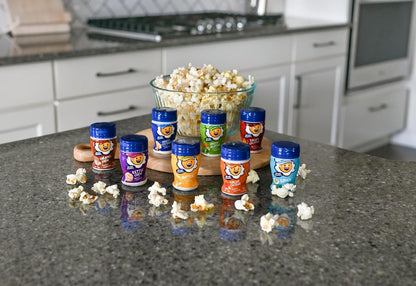 shaker-top mini jar format for even, mess-free sprinkling