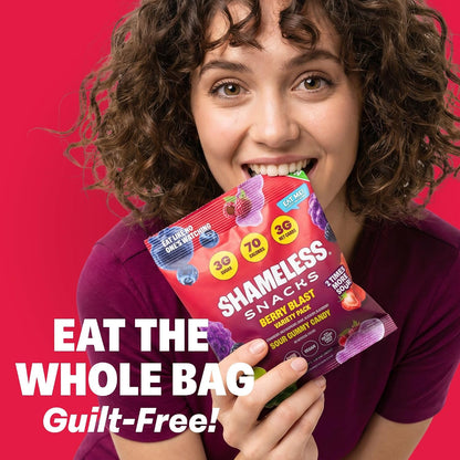 Shameless Snacks Berry Blast Gummies – Sugar-Free Style Snack Supporting Digestion and Balanced Living