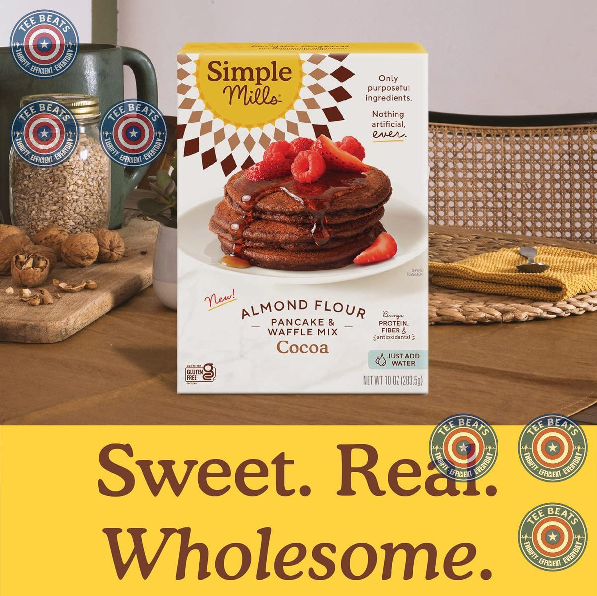 Simple Mills Cocoa Pancake and Waffle Mix – Hormone-Smart Nursing Mother Breakfast, Dairy and Soy Free