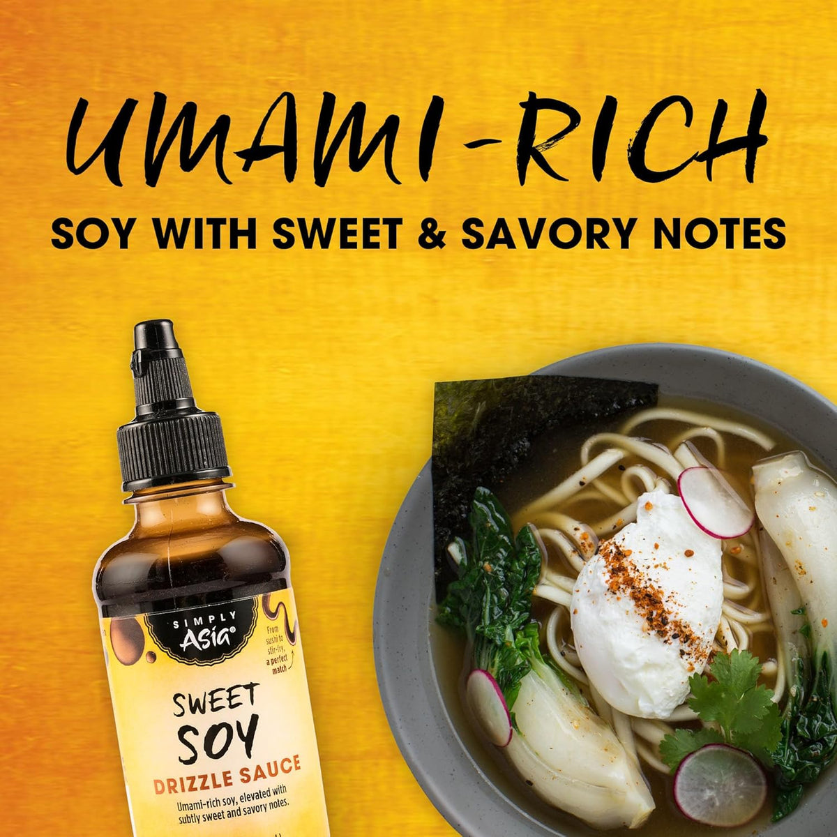 Simply Asia Sweet Soy Drizzle Sauce — Cozy At-Home Sushi and Bowl Night Flavor Ritual, 8 fl oz Squeeze Bottle