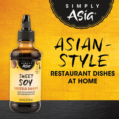 Simply Asia Sweet Soy Drizzle Sauce — Cozy At-Home Sushi and Bowl Night Flavor Ritual, 8 fl oz Squeeze Bottle