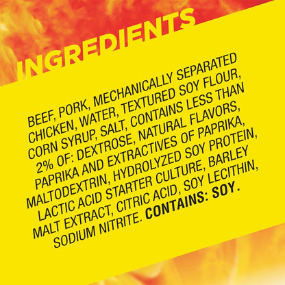 Slim Jim Smoked Meat Sticks – Compact Outdoor Adventure Snack for Hunting, Fishing, and Camping Trips, 14 Count