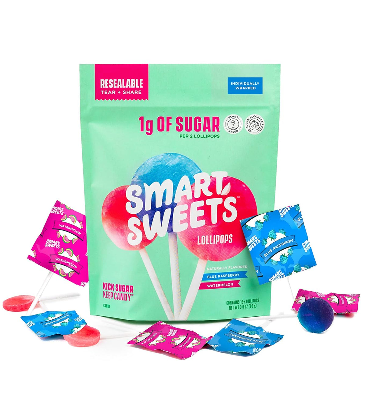 SmartSweets Lollipops – Sugar-Free Candy Alternative for Mindful Snacking at Home