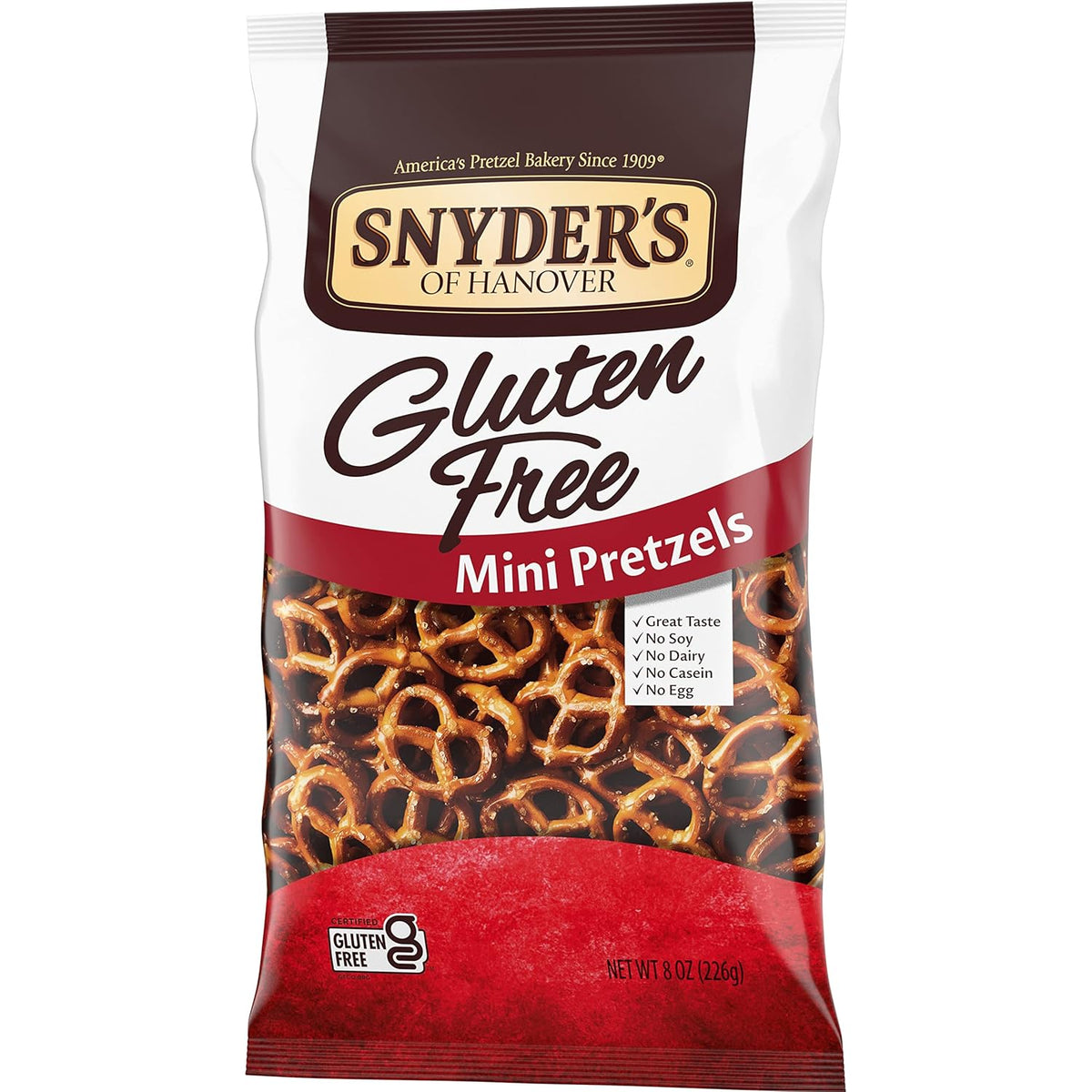 Snyder's of Hanover Gluten Free Mini Pretzels – Light Crunchy Snack for Self-Care Snack Breaks