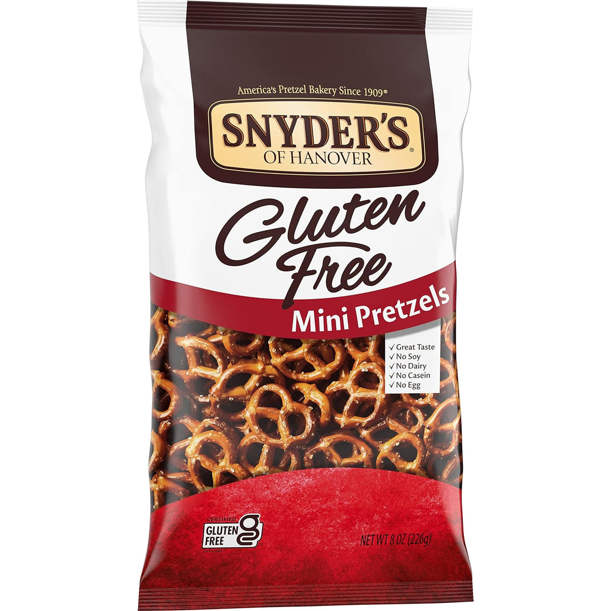 Snyder's of Hanover Gluten Free Mini Pretzels – Light Crunchy Snack for Self-Care Snack Breaks