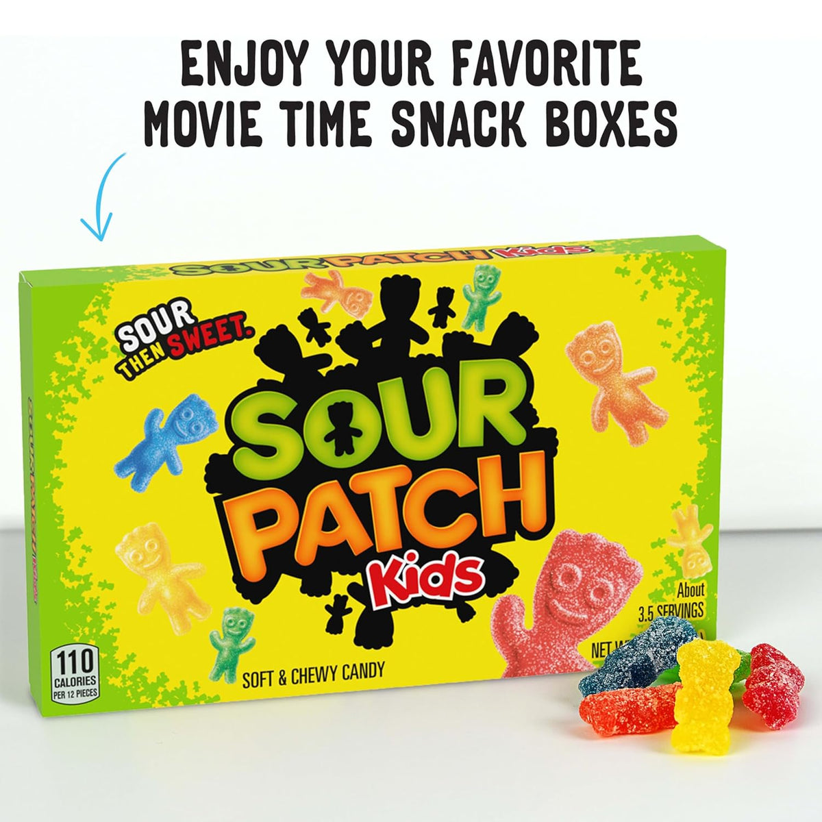SOUR PATCH KIDS Watermelon and SWEDISH FISH Chewy Candy – Dorm Room Movie Night Snacks for Gaming Setups and Sleepovers, 15 Wrapped Boxes