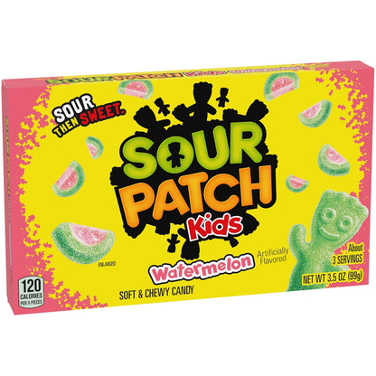 SOUR PATCH KIDS Watermelon and SWEDISH FISH Chewy Candy – Dorm Room Movie Night Snacks for Gaming Setups and Sleepovers, 15 Wrapped Boxes