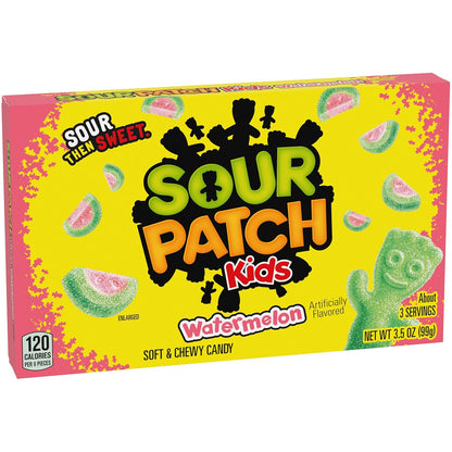 SOUR PATCH KIDS Watermelon and SWEDISH FISH Chewy Candy – Dorm Room Movie Night Snacks for Gaming Setups and Sleepovers, 15 Wrapped Boxes