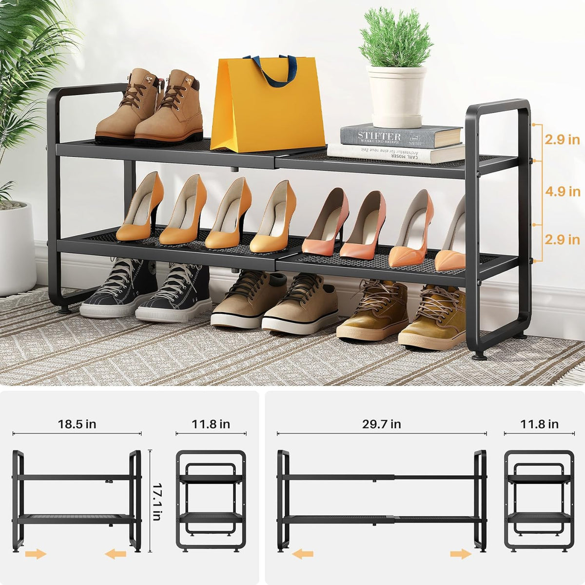 stackable up to 10 tiers by purchasing additional units