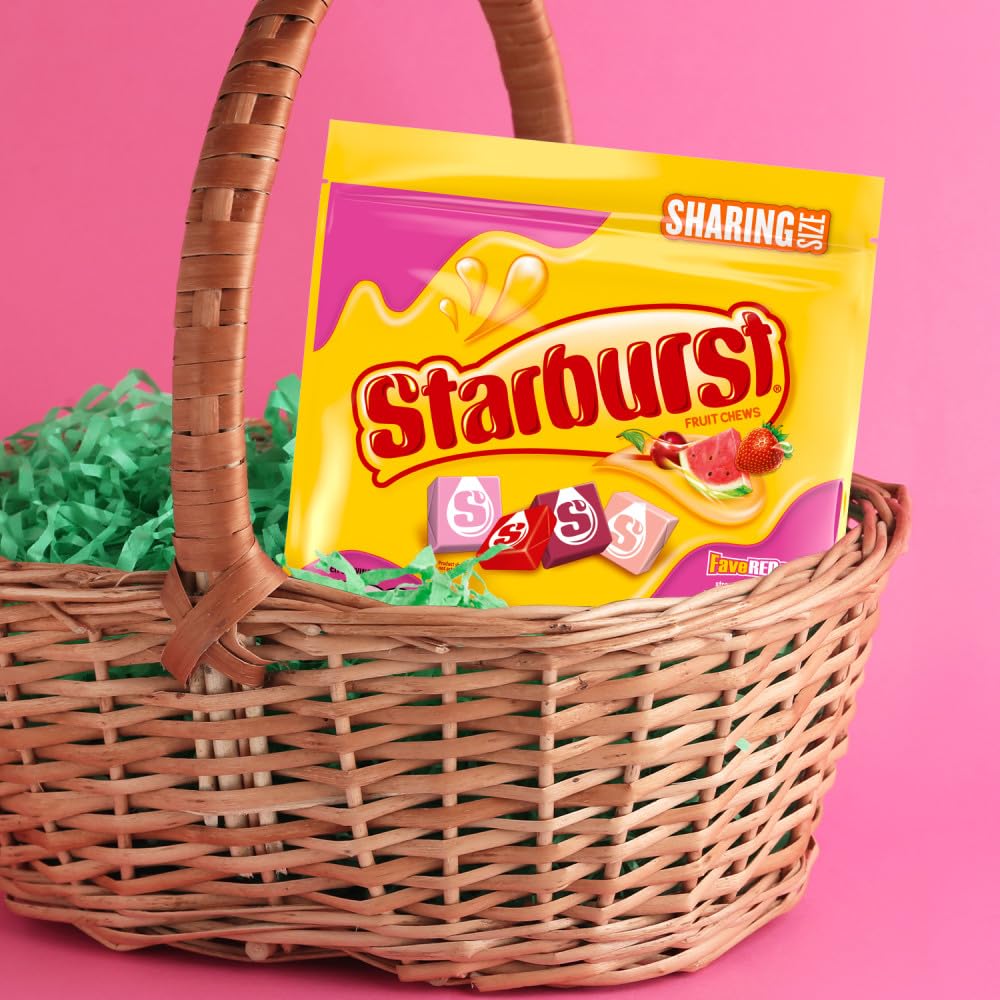STARBURST FaveREDS Chewy Candy – Soft Fruit Chews for Baby Shower Candy Buffets and Piñata Fillers