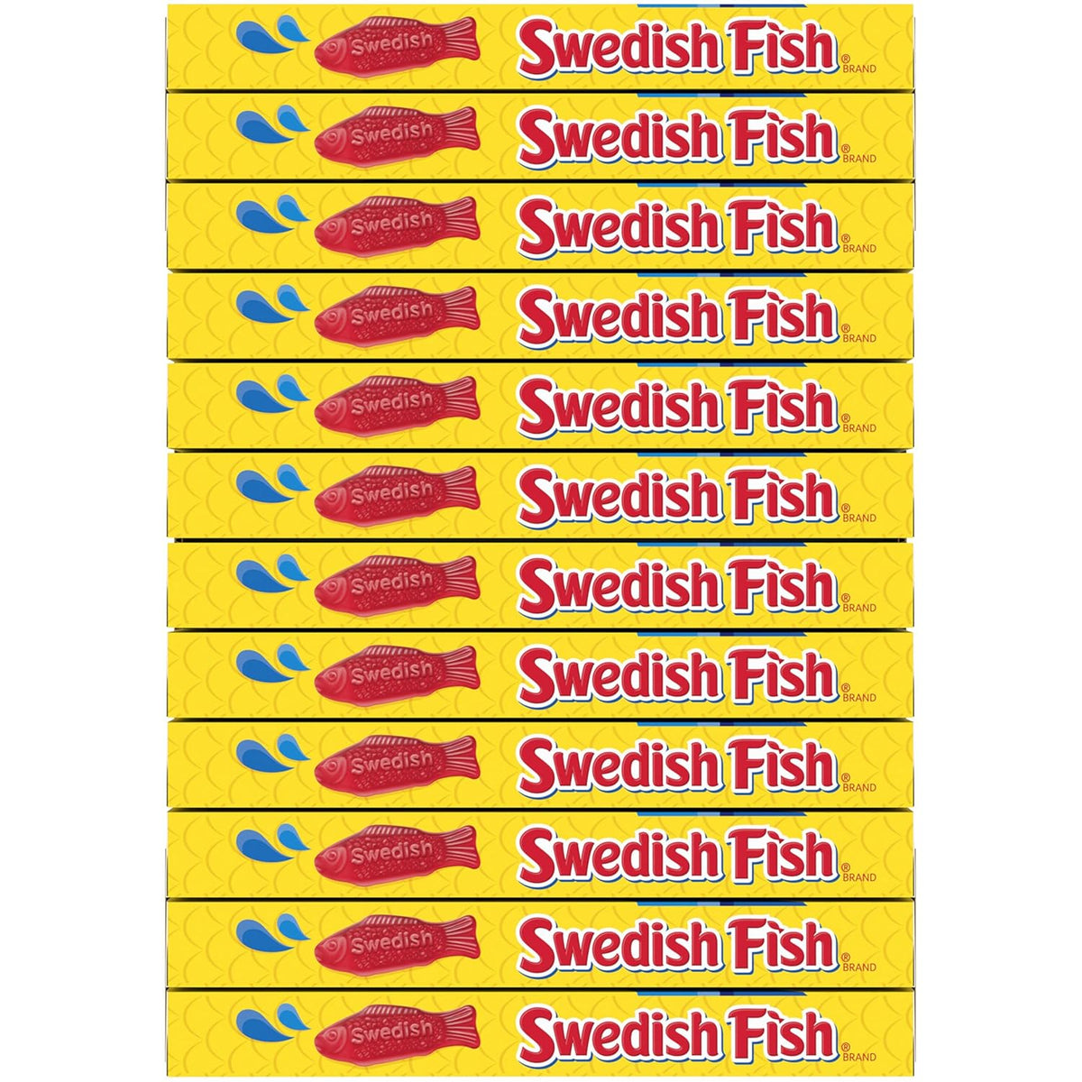 SWEDISH FISH Soft & Chewy Candy Healthy Sweet Treat Swap, Fat Free 12 Pack 3.1 oz Boxes