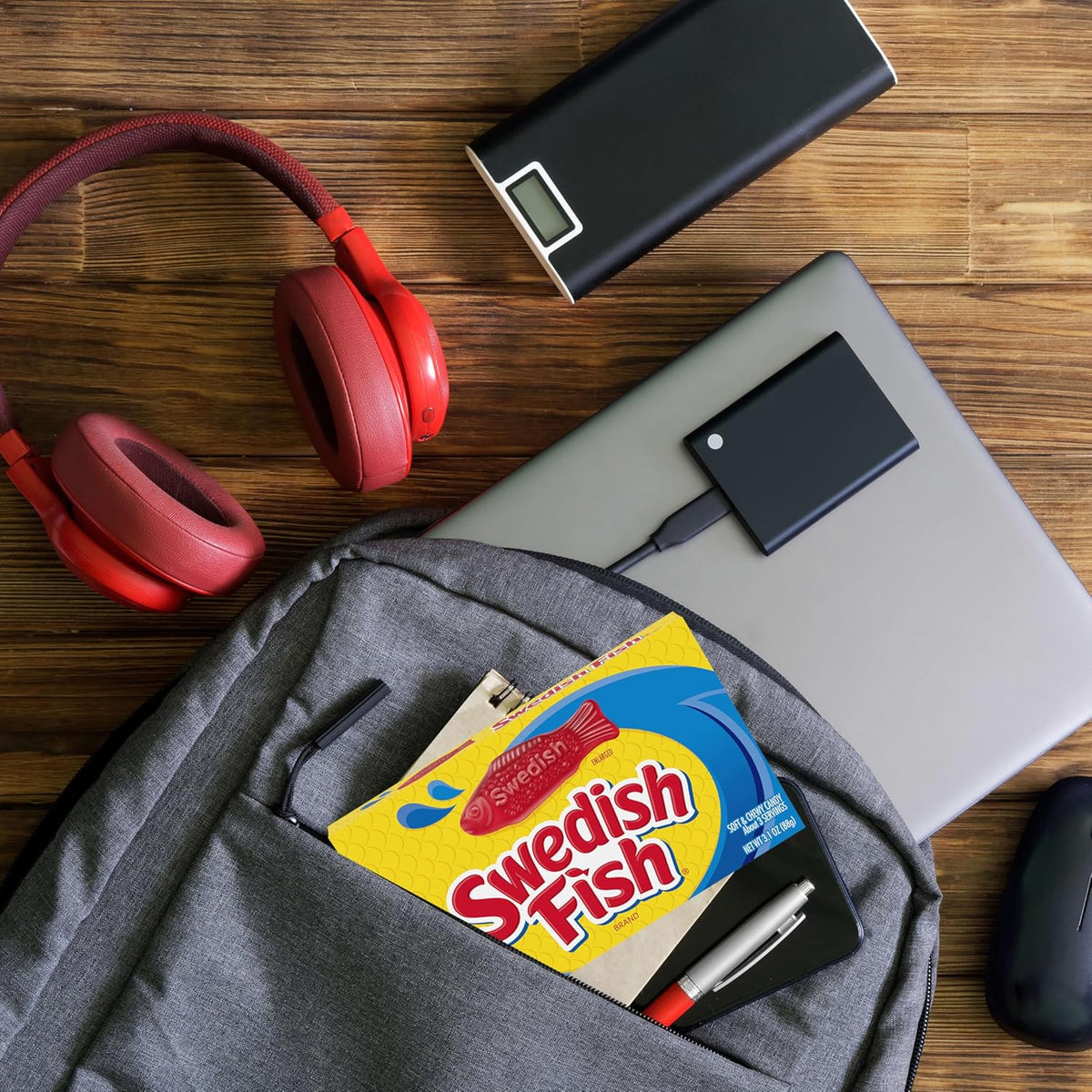 SWEDISH FISH Soft & Chewy Candy Healthy Sweet Treat Swap, Fat Free 12 Pack 3.1 oz Boxes