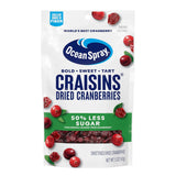 Ocean Spray Craisins 50% Less Sugar Dried Cranberries – Subscribe & Save Pantry Refill for Busy Professionals, 5 oz Pouches, 12 Pack