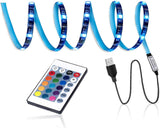 SMY LED Strip Light – Eye-Strain Relief Backlight for Home Office and Standing Desk Monitors, Wireless RF Remote RGB Kit