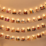 AOSTAR Photo Clip String Lights – Cozy Bedroom Wall Decor, 10FT Warm White LED Hanging Display